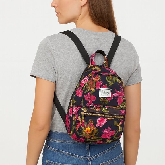 Herschel Supply Co Mini Backpack Black Floral - Picture 1 of 12